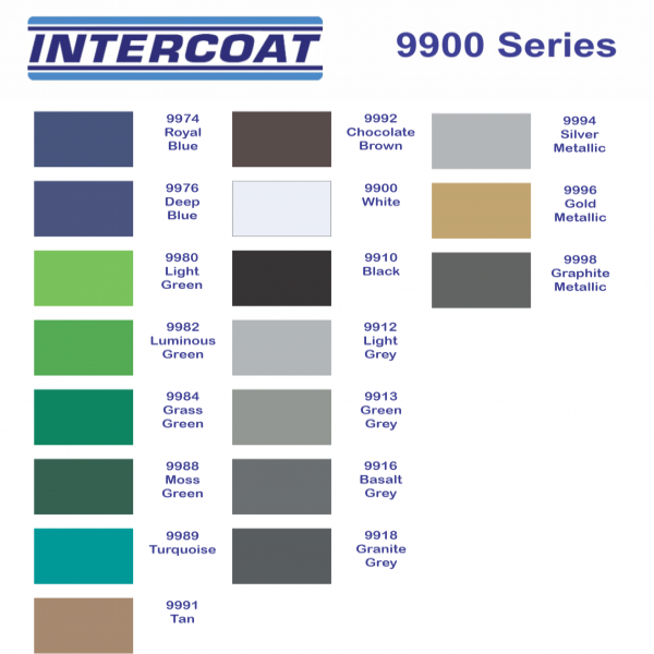 intercoat 9900 polymeric vinyl colour chart 2