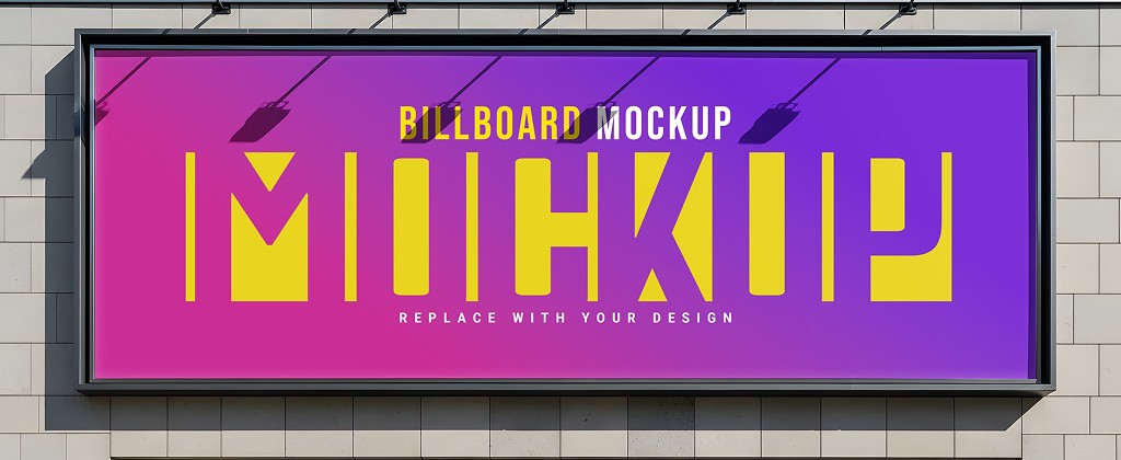 Large outdoor billboard signage mockup displayed on a commercial wall in Thomastown